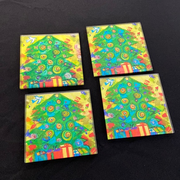 4/$10 Christmas Coasters